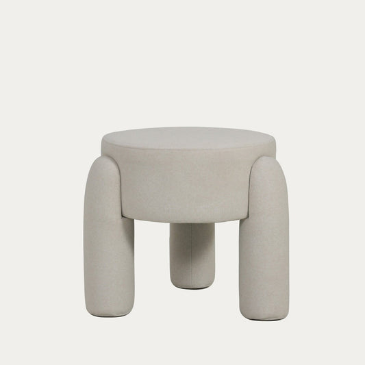 OLLERA pouffe in ecru fabric
