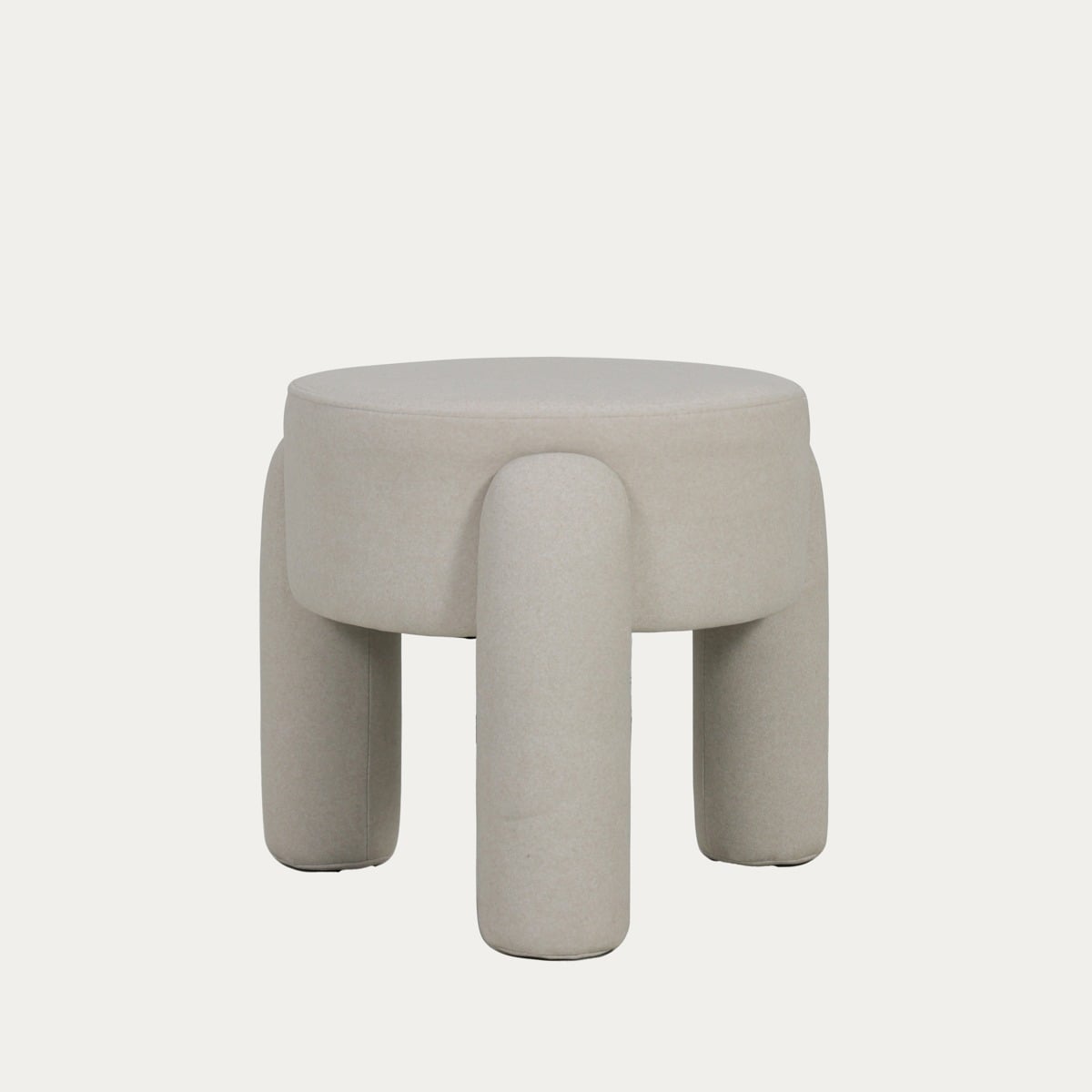 OLLERA pouffe in ecru fabric