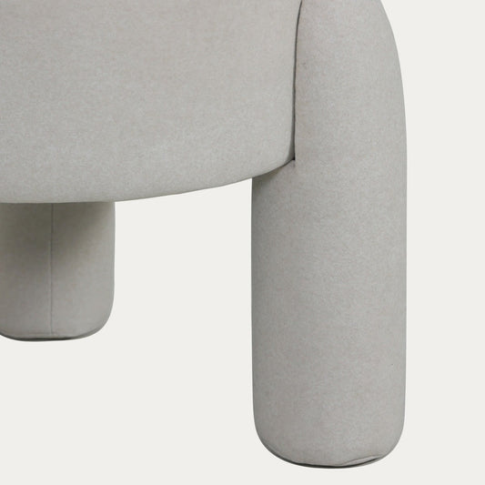 OLLERA pouffe in ecru fabric