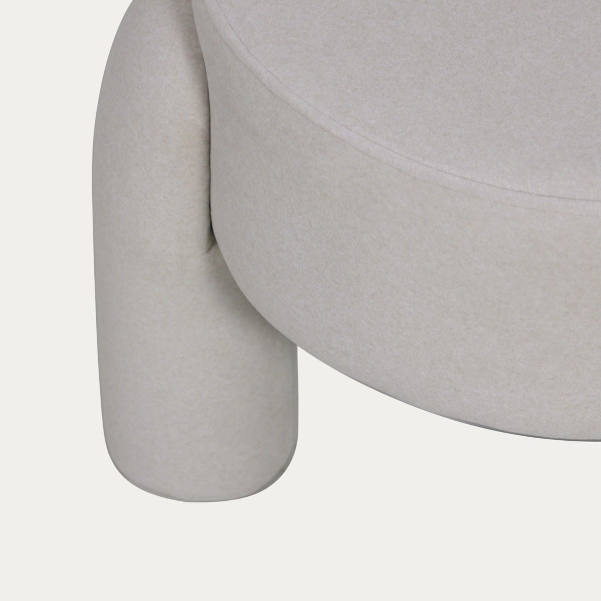 OLLERA pouffe in ecru fabric