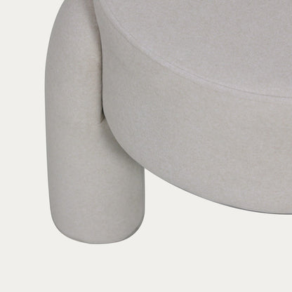 OLLERA pouffe in ecru fabric