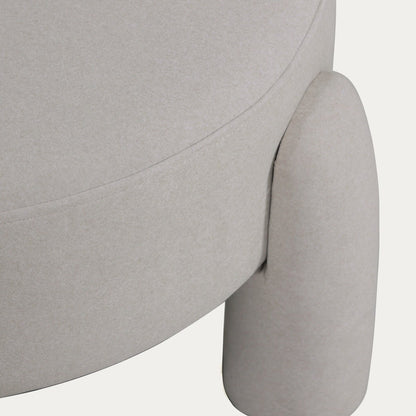 OLLER A Pouf in Ecru Fabric - Comfortable & Durable
