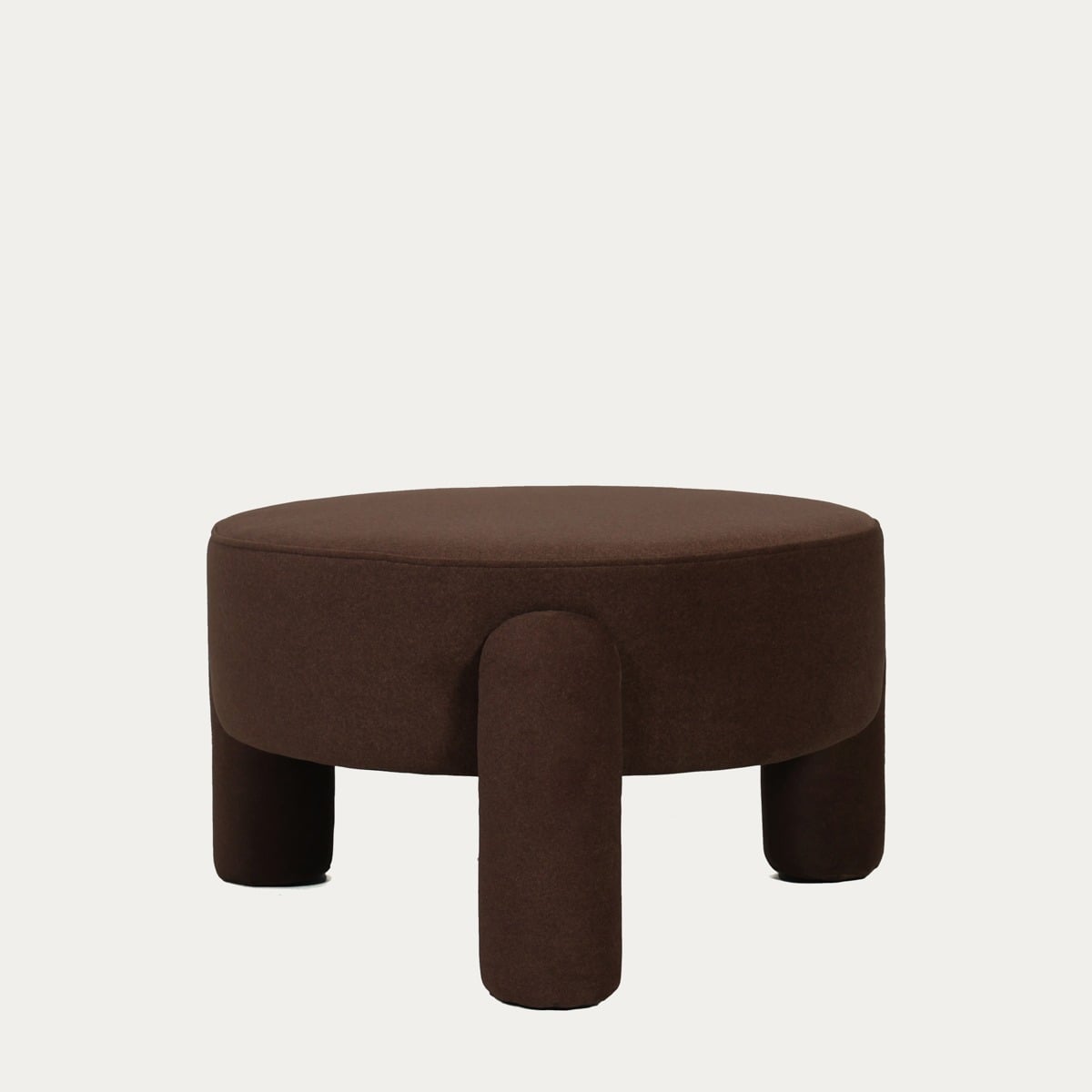 Pouf OLLERA in Chocolate Fabric 65x65x36 cm