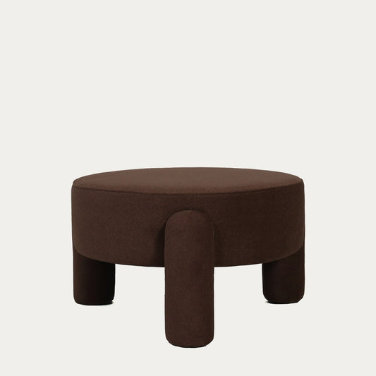 Pouf OLLERA in Chocolate Fabric 65x65x36 cm