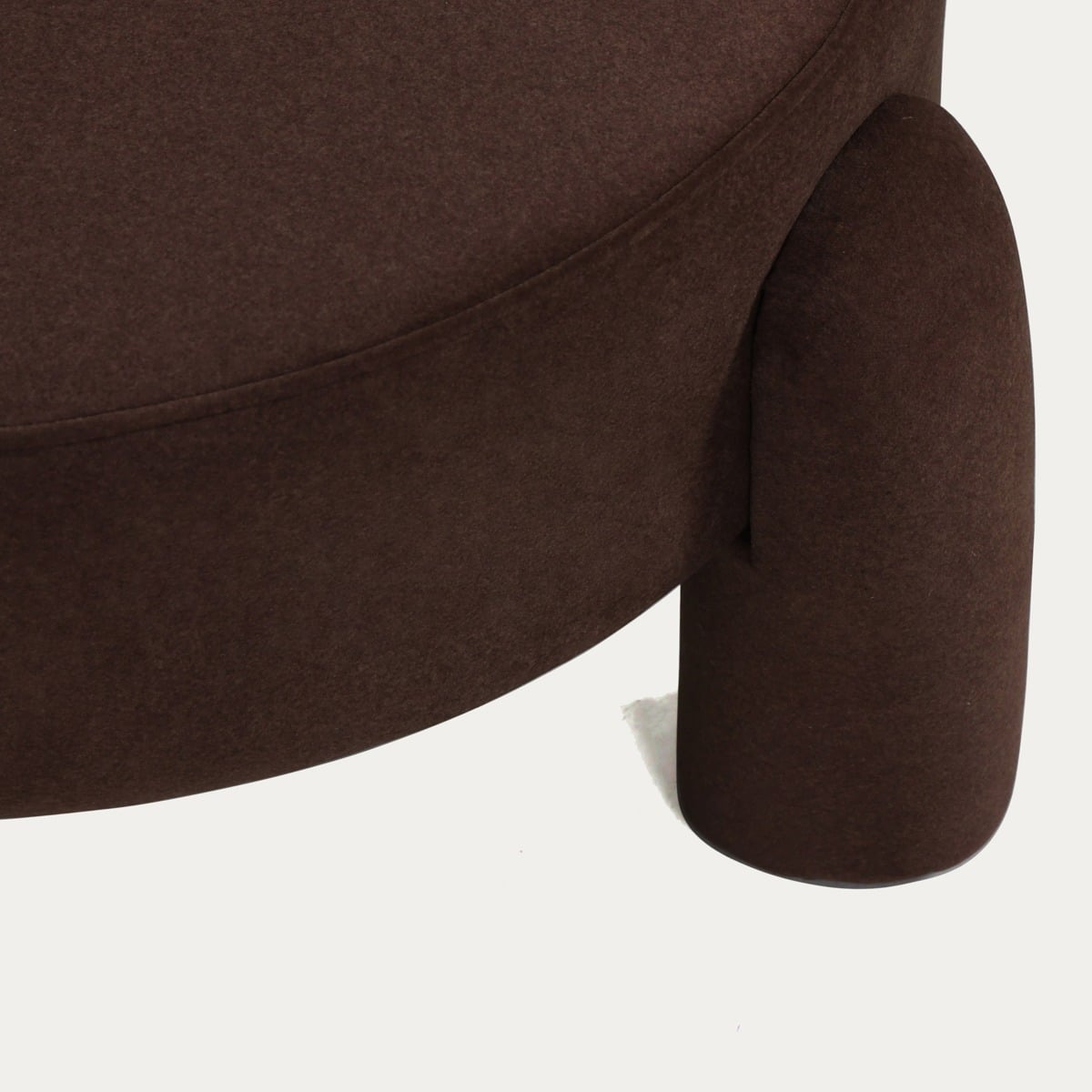 Pouf OLLERA in Chocolate Fabric 65x65x36 cm