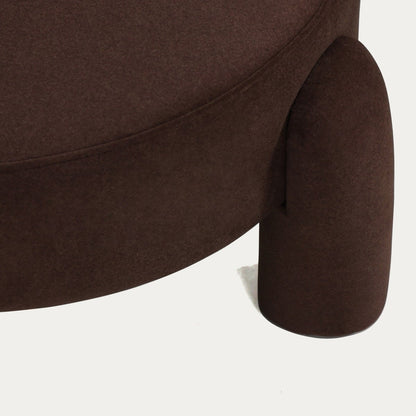 Pouf OLLERA in Chocolate Fabric 65x65x36 cm