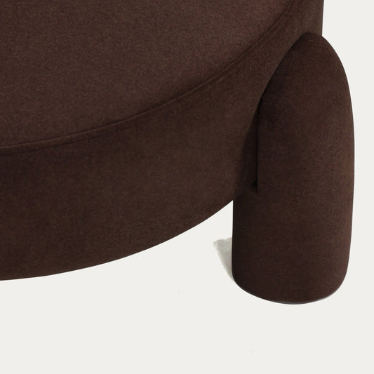 Pouf OLLERA in Chocolate Fabric 65x65x36 cm