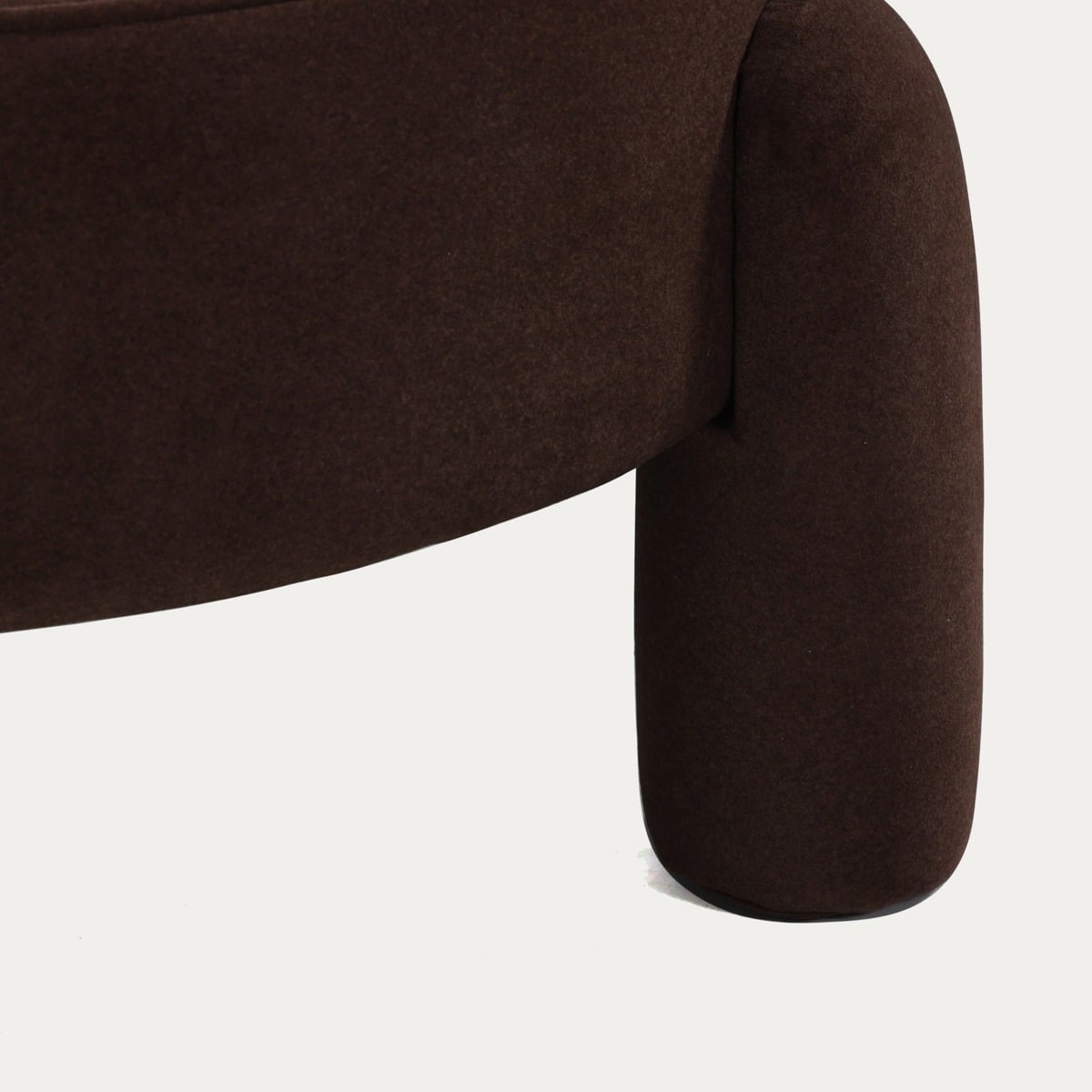 Pouf OLLERA in Chocolate Fabric 65x65x36 cm