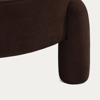 Pouf OLLERA in Chocolate Fabric 65x65x36 cm