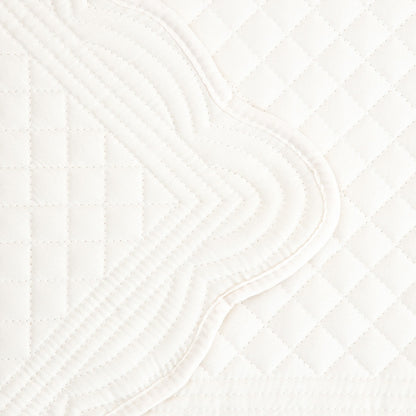 VELA Ecru Quilted Rectangular Table Mats Set of 2 - 30x45 cm