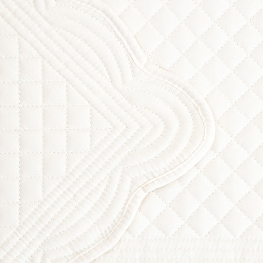 VELA Ecru Quilted Rectangular Table Mats Set of 2 - 30x45 cm