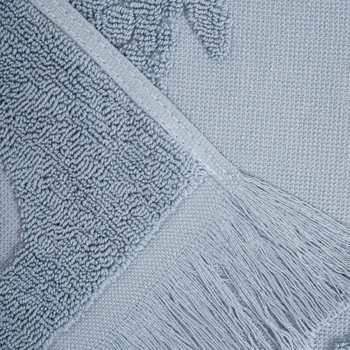 MAREA Blue Beach Towel with Turtle Embroidery 100x150 cm