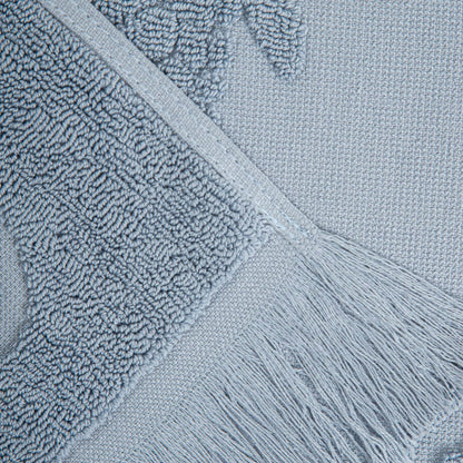 MAREA Blue Beach Towel with Turtle Embroidery 100x150 cm