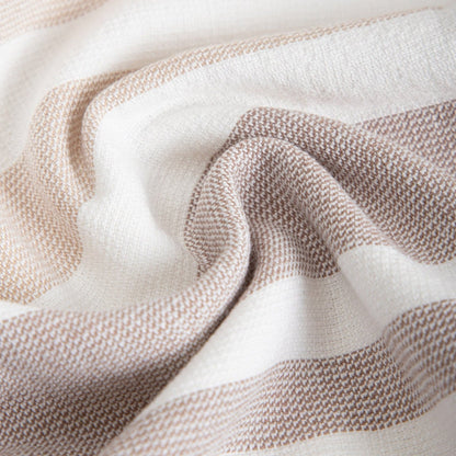 SCAFO Beige Striped Beach Towel 90x170 cm