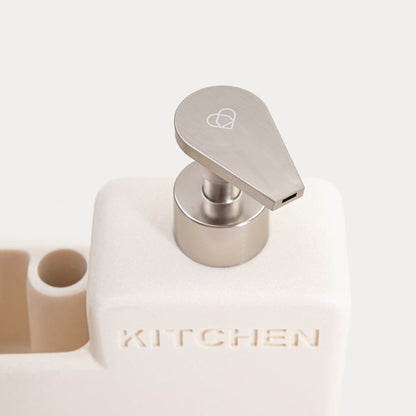 DOSSE Cream Kitchen Dispenser with Sponge and Soap Holder