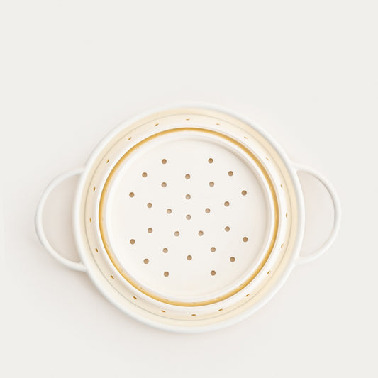 MOLLIS Silicone Colander Cream 28x21 cm