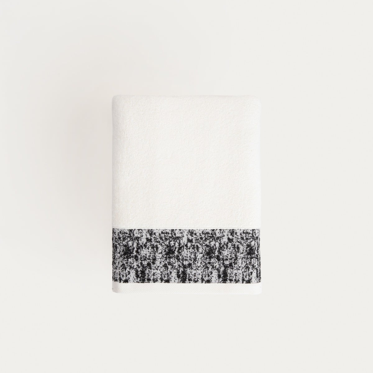 VIOLA Black and White Cotton Towel 50x90 cm