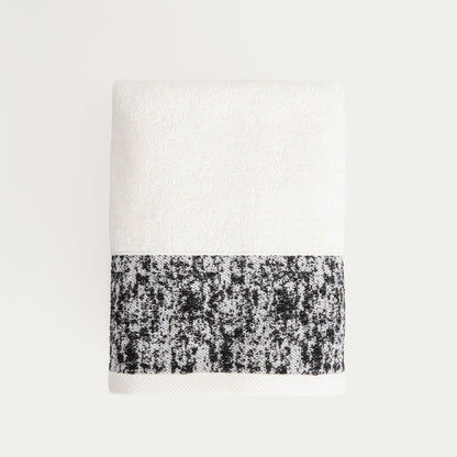 VIOLA Black and White Cotton Towel 70x130 cm