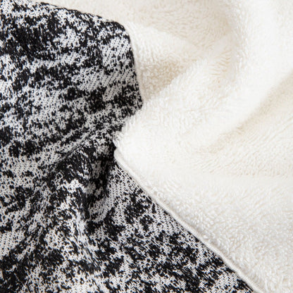 VIOLA Black and White Cotton Towel 70x130 cm