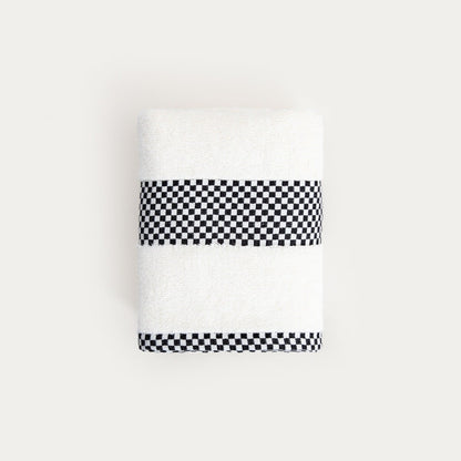 Towel TIVA Black Check Cotton Towel 50x90 cm