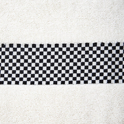 Towel TIVA Black Check Cotton Towel 50x90 cm