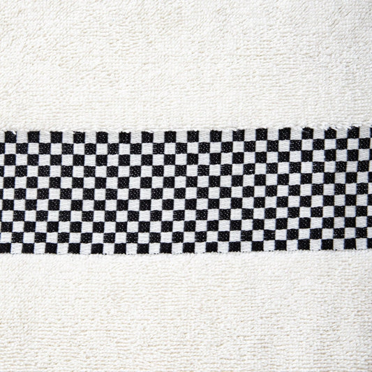 Towel TIVA Black Check Cotton Towel 50x90 cm