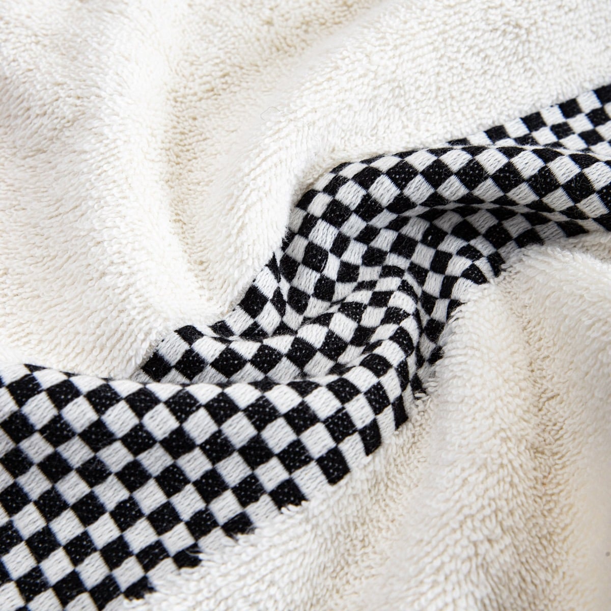 Towel TIVA Black Check Cotton Towel 50x90 cm