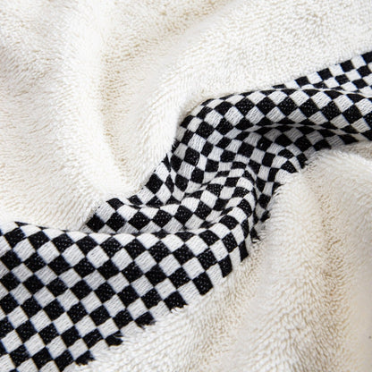 Towel TIVA Black Check Cotton Towel 50x90 cm
