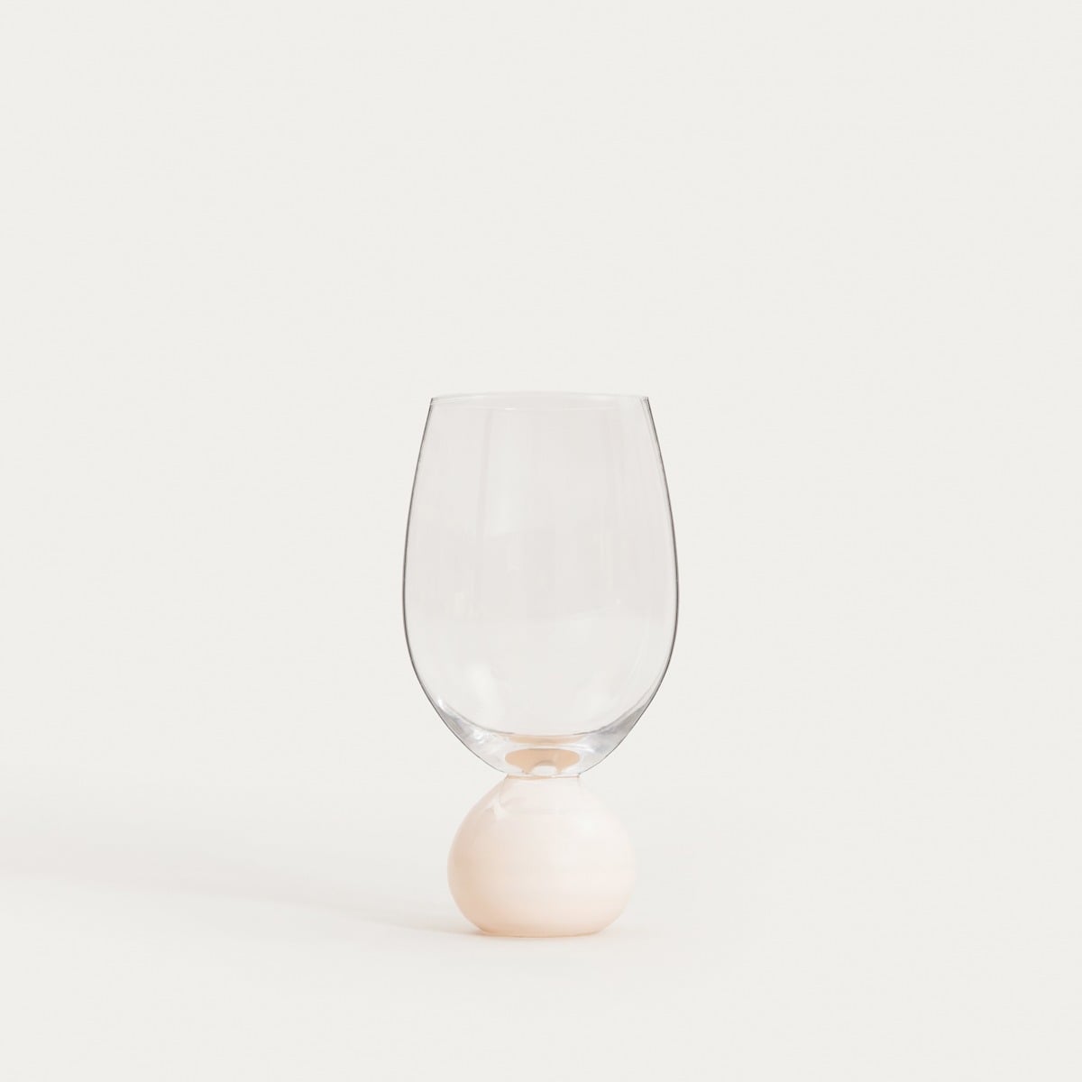 PALLORA Glass with Milky Beige Sphere 0.4L