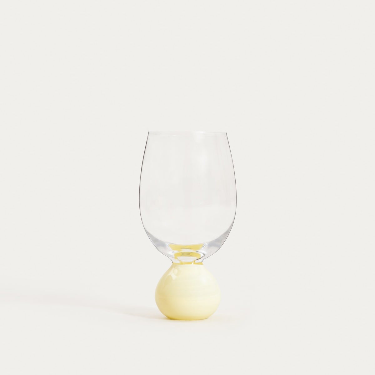 PALLORA Glass with Milky Yellow Sphere 0.4L