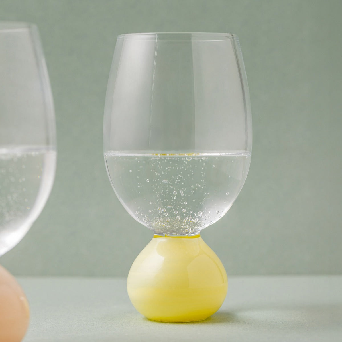 PALLORA Glass with Milky Yellow Sphere 0.4L