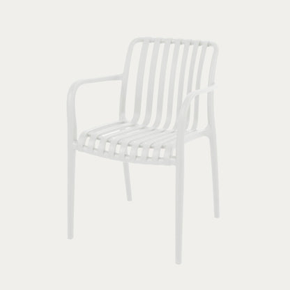VALORO White Garden Chair - Lightweight Outdoor Seating