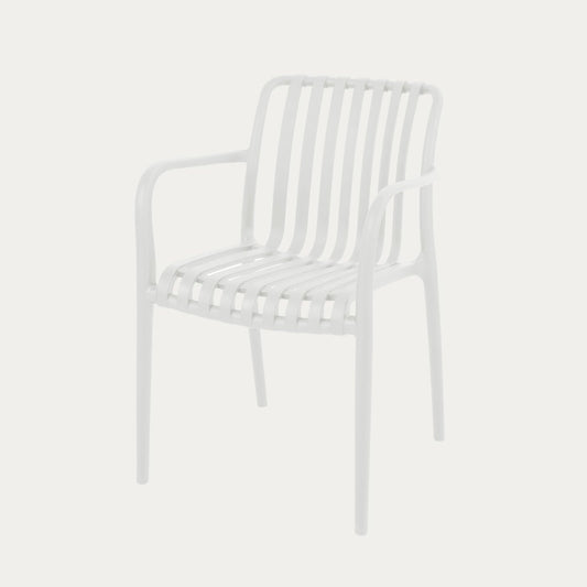 VALORO White Garden Chair - Lightweight Outdoor Seating