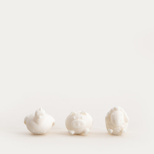 Set of 3 Cream Silicone Pot Stoppers by MOLLIS