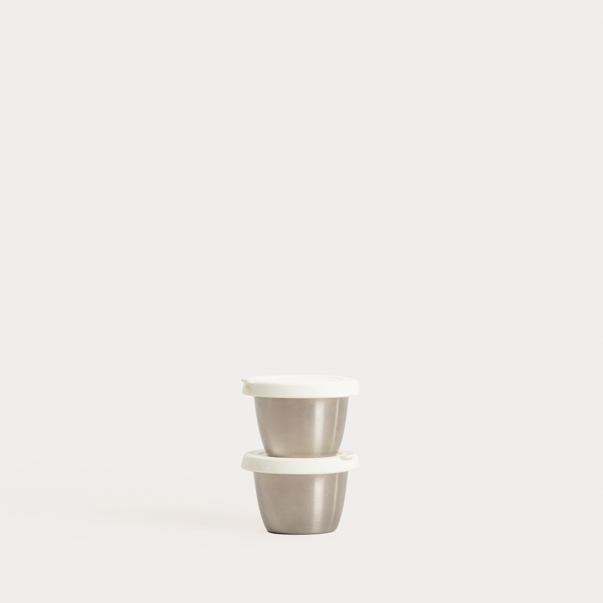 Set of 2 MOLLIS Metal Containers with Silicone Lid 70 ml