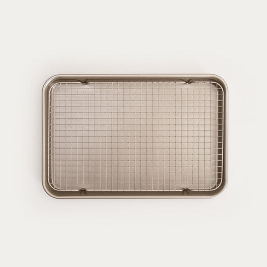 FEBE Baking Tray with Gold Grille 39x27 cm