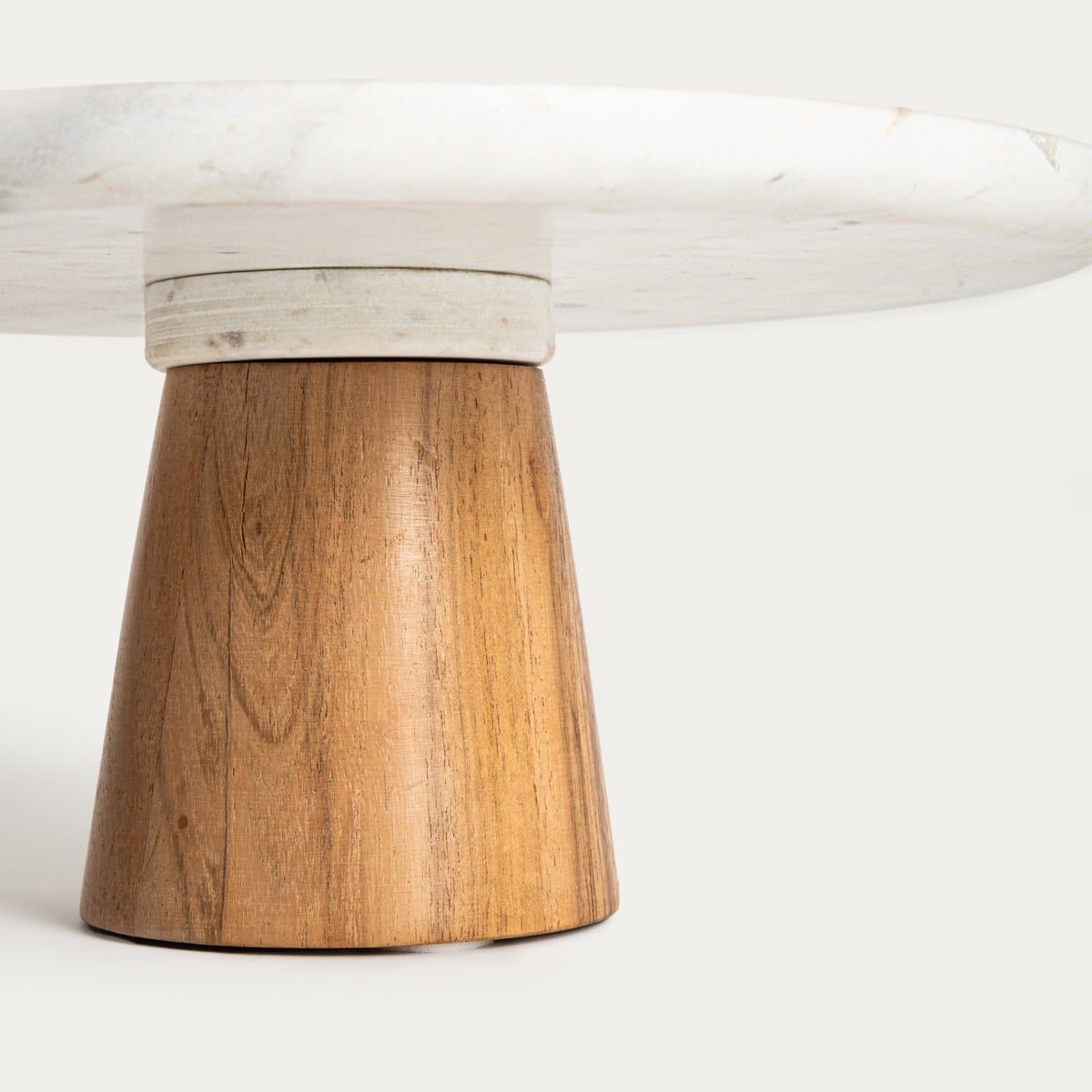 Serving dish Marble Serving Dish on Acacia Wood Stand 28x13 cm