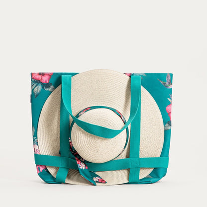 BLOOM Beach Bag and Hat Set – Stylish Summer Accessories