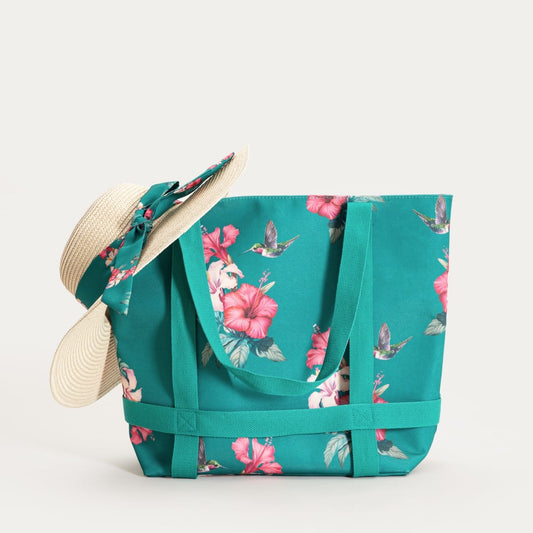 BLOOM Beach Bag and Hat Set – Stylish Summer Accessories