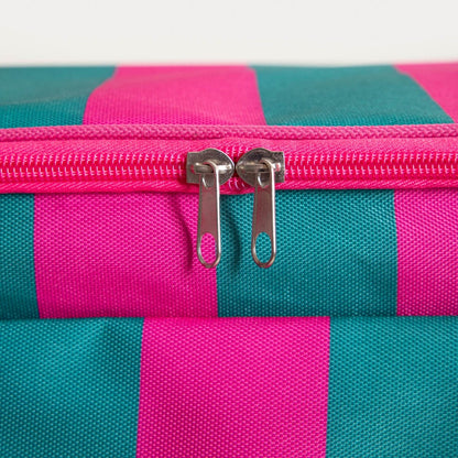 RAYAS Thermal Bag in Pink and Turquoise Stripes | 32x23x28 cm