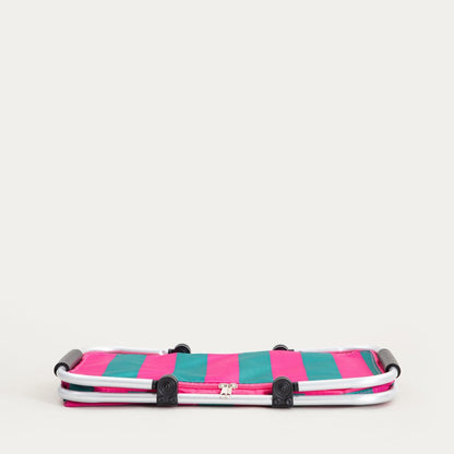 RAYAS Thermal Basket in Pink and Turquoise Stripes
