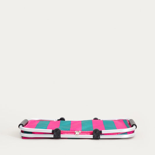 RAYAS Thermal Basket in Pink and Turquoise Stripes