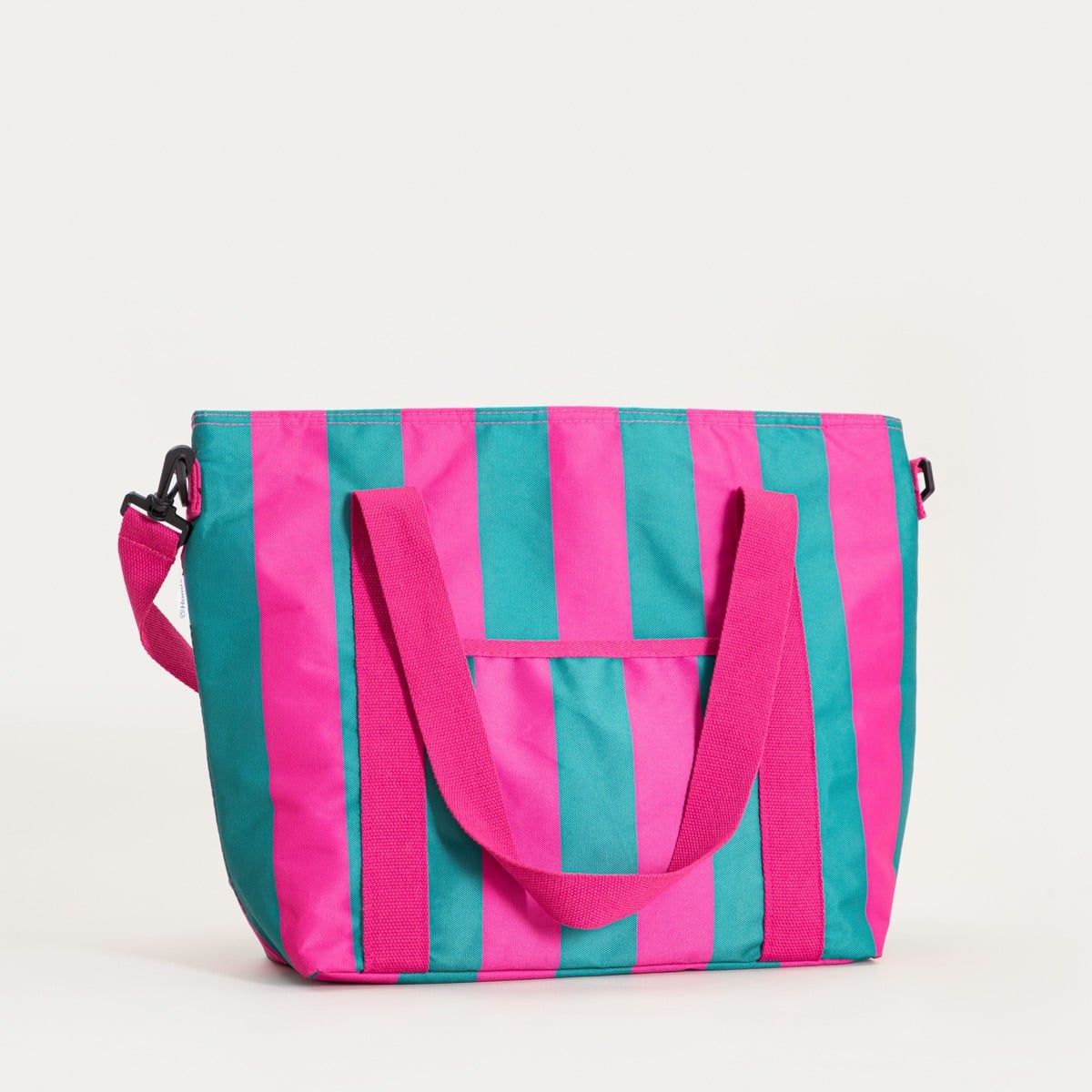 RAYAS Thermal Shopper Bag | Pink & Turquoise Stripes | Insulated