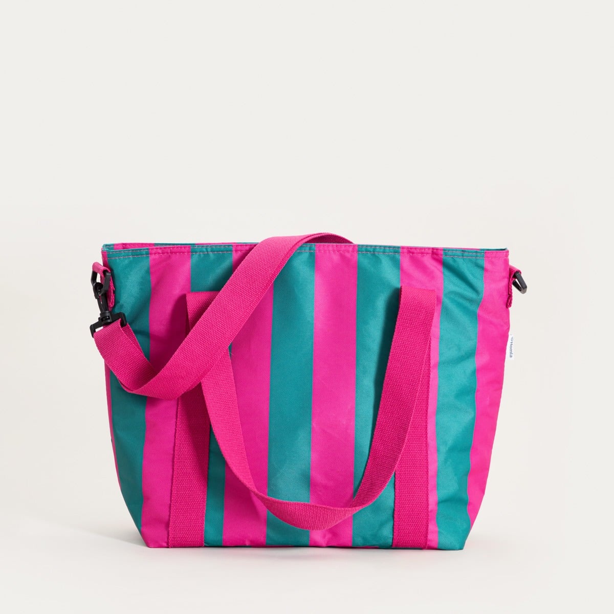 RAYAS Thermal Shopper Bag | Pink & Turquoise Stripes | Insulated