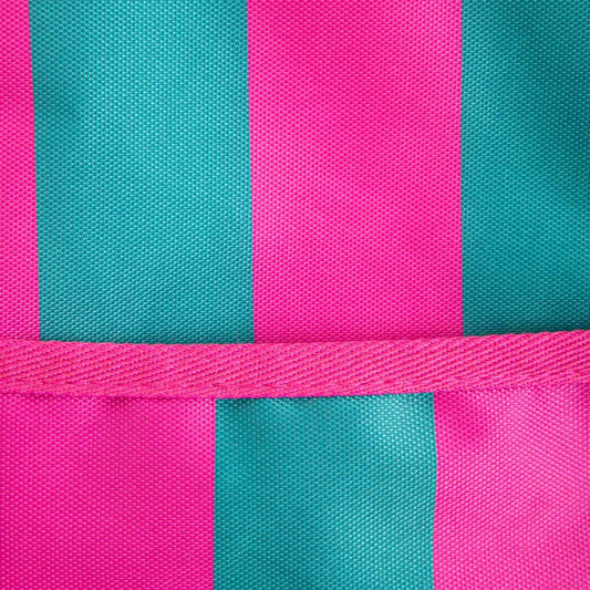 RAYAS Thermal Shopper Bag | Pink & Turquoise Stripes | Insulated