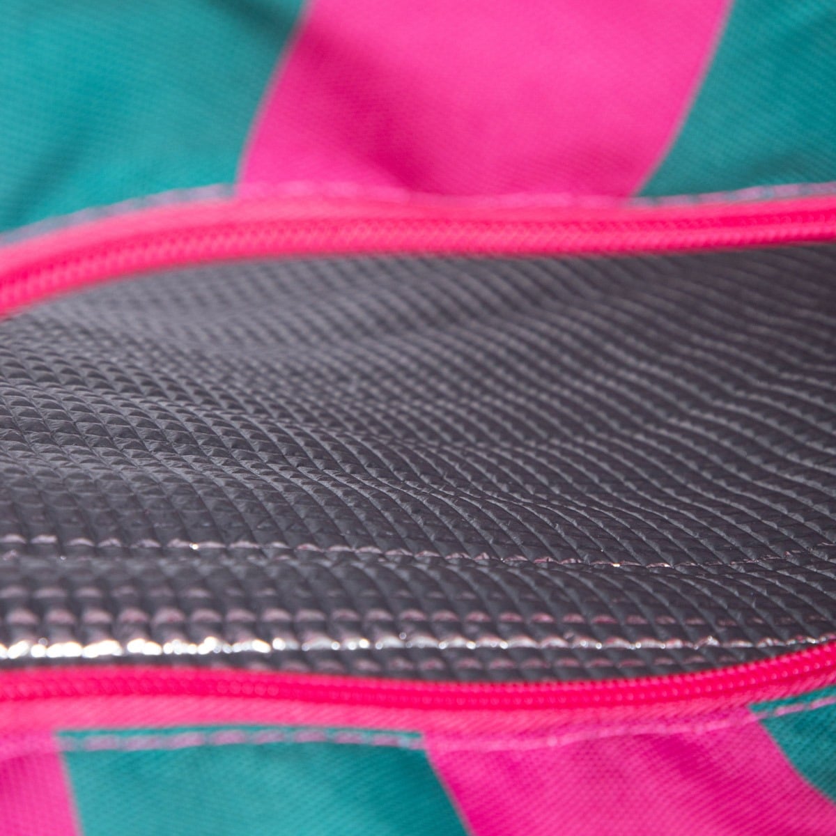 RAYAS Thermal Shopper Bag | Pink & Turquoise Stripes | Insulated