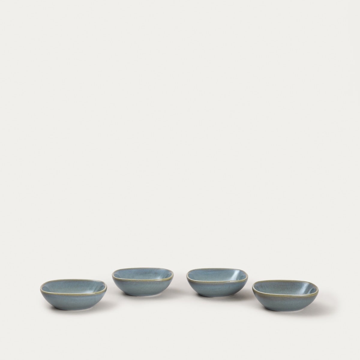 Set OKINAWA Turquoise Ceramic Serving Bowls 4 pcs
