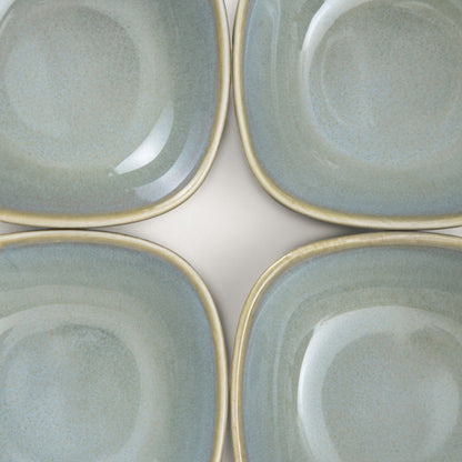 Set OKINAWA Turquoise Ceramic Serving Bowls 4 pcs