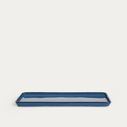 Okinawa Sushi Serving Plate Navy Blue 41x22 cm