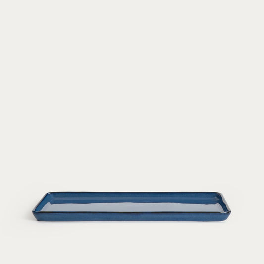 Okinawa Sushi Serving Plate Navy Blue 41x22 cm